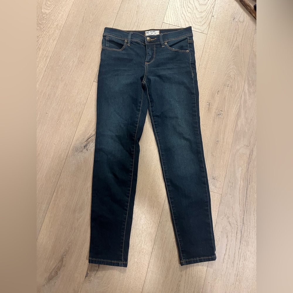 Free People Dark Blue Skinny Jeans